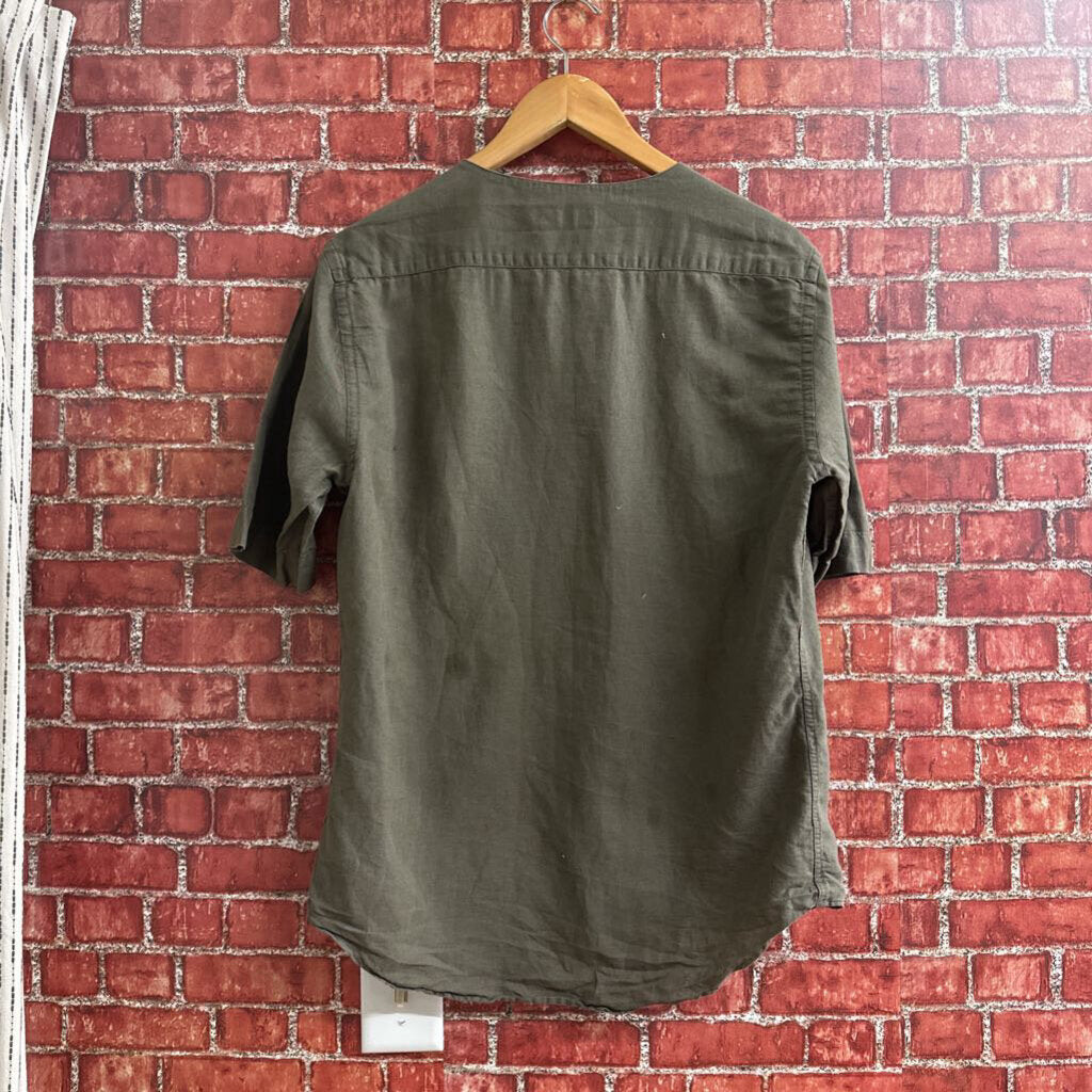 Zara Man Green Button Up Green Size M