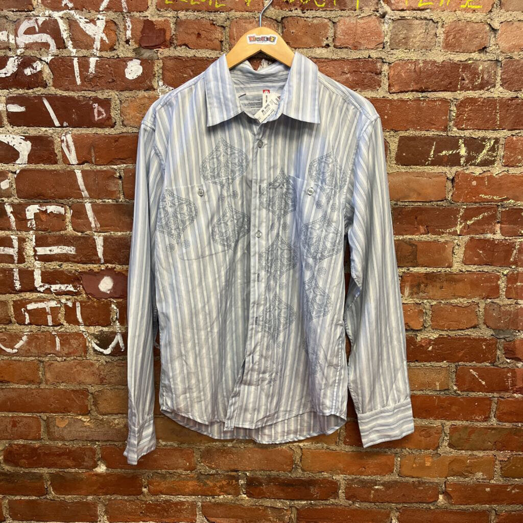 Element Blue Striped Button Down Size Medium