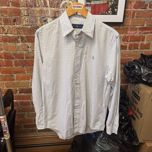 Ralph Lauren Green Check Button Down Size M