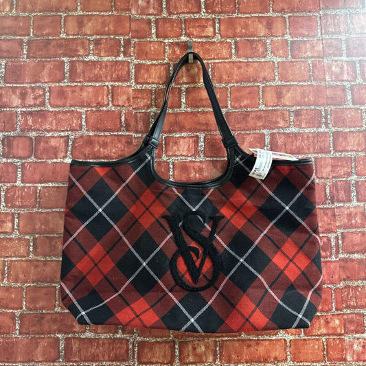 Victorias Secret Plaid Tote red