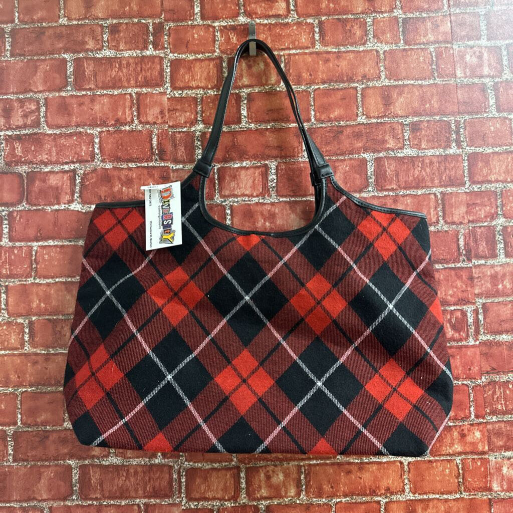 Victorias Secret Plaid Tote red