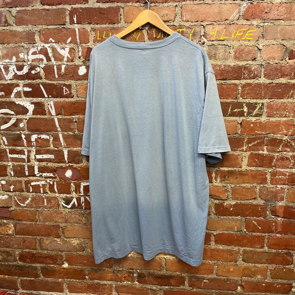 Carhartt Distressed Pocket Tee Blue Size XL