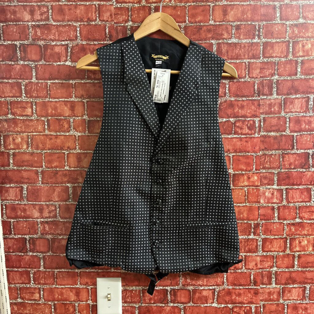 Dion Signature Black and White Formal Vest Size Large