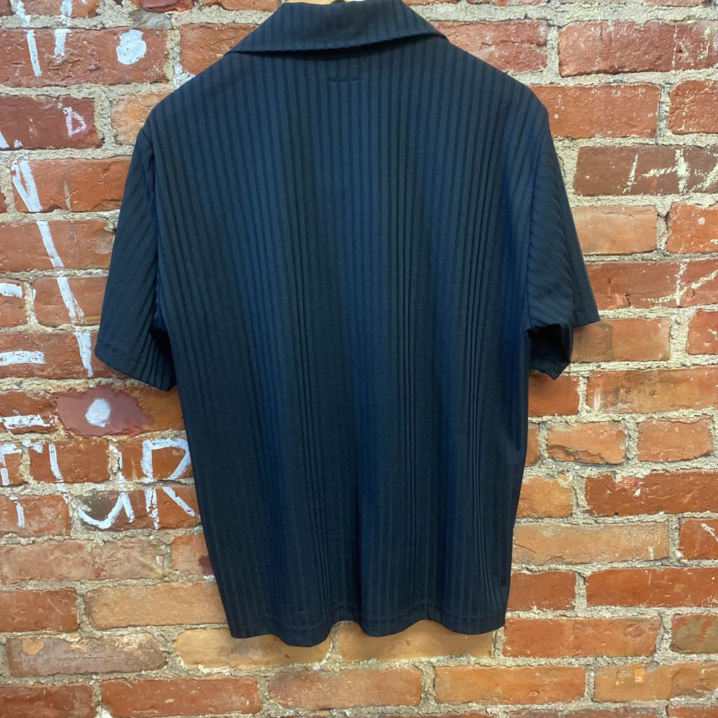 BC Ethic Striped Button Down black Size M