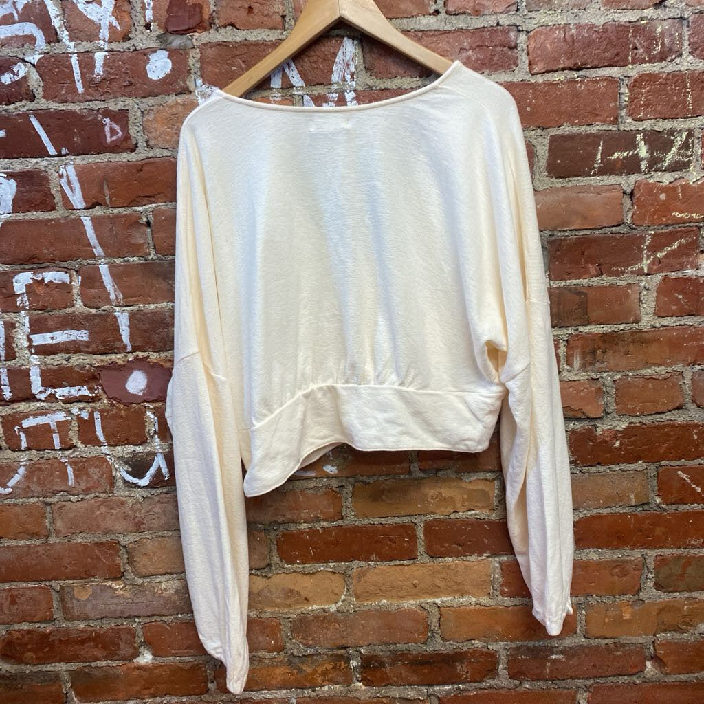 Madewell Cropped Cardigan Cream Size L