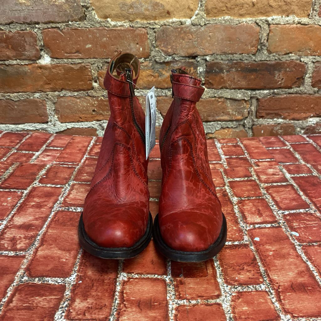 Circle G Leather Booties Red Size 7L