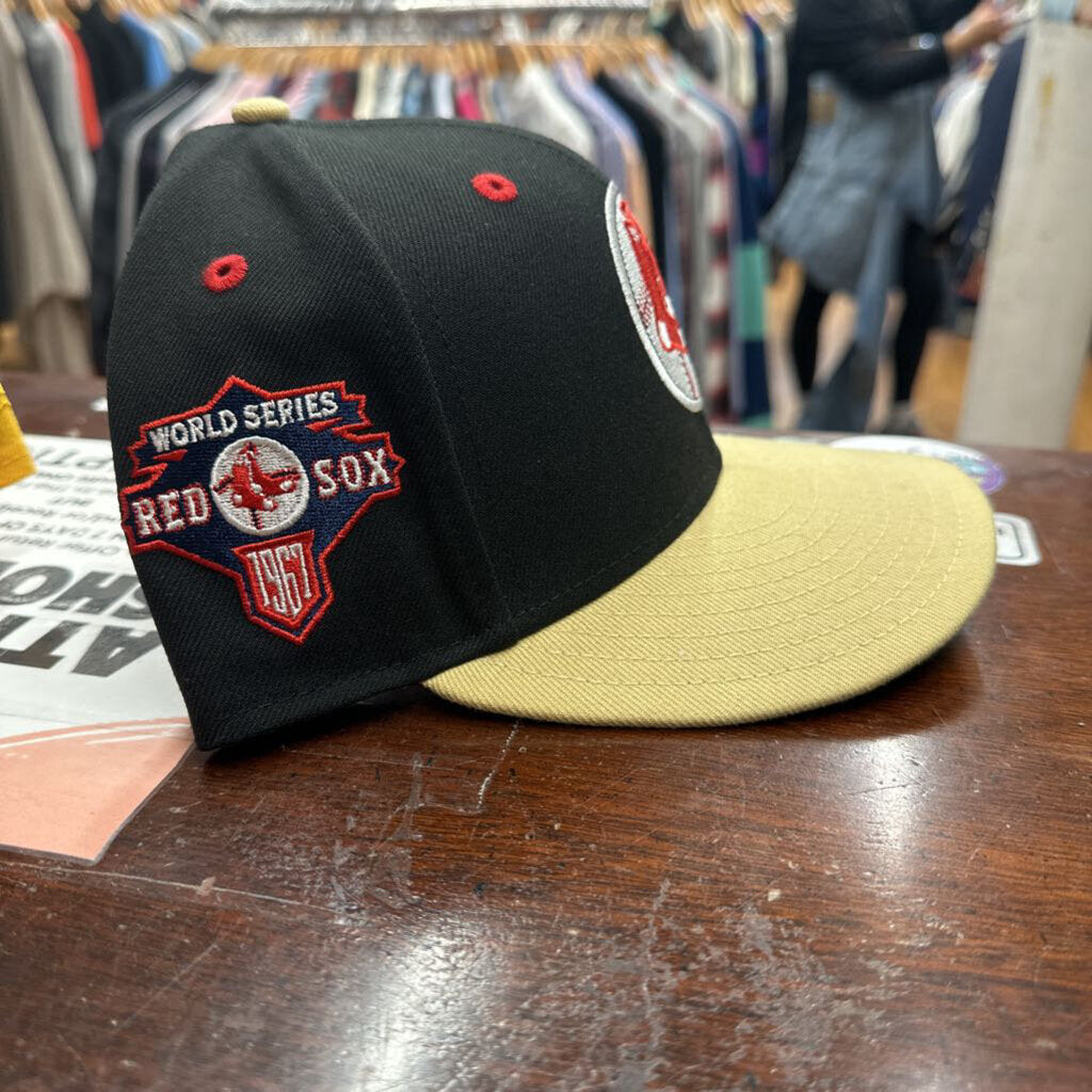 New Era 1967 World Series Boston Red Sox Fitted Black Tan Size 7 1/2