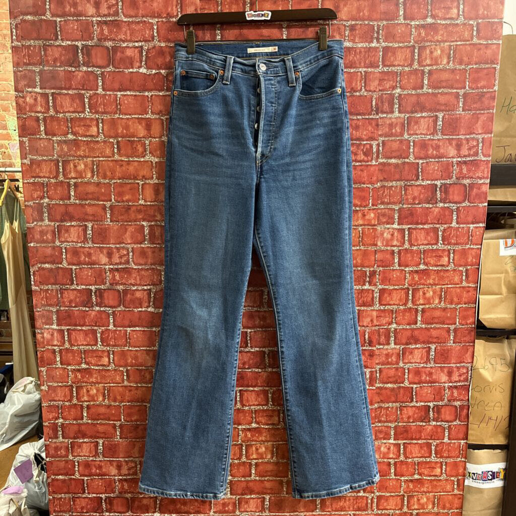 Levis Ribcage Bootcut Jeans Blue Size 30