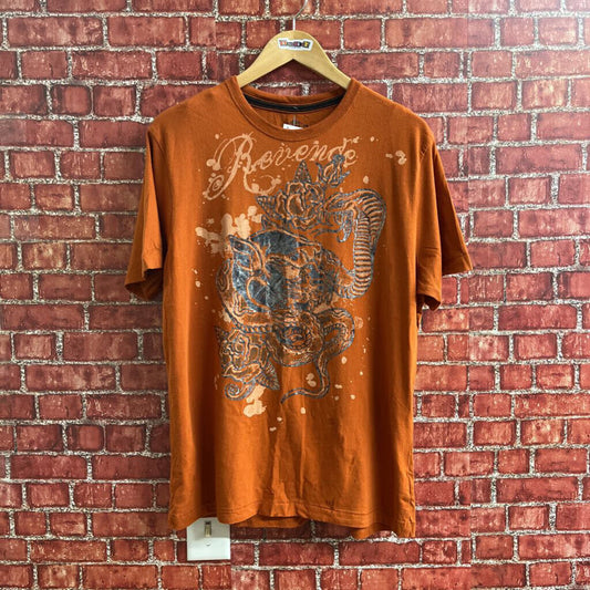 Route 66 Ed Hardy Style Tee Orange Size M