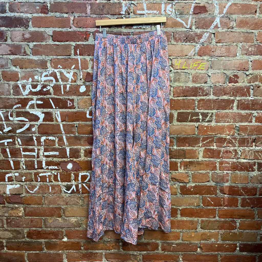 Bobeau Artistic Pattern Maxi Skirt Size Small