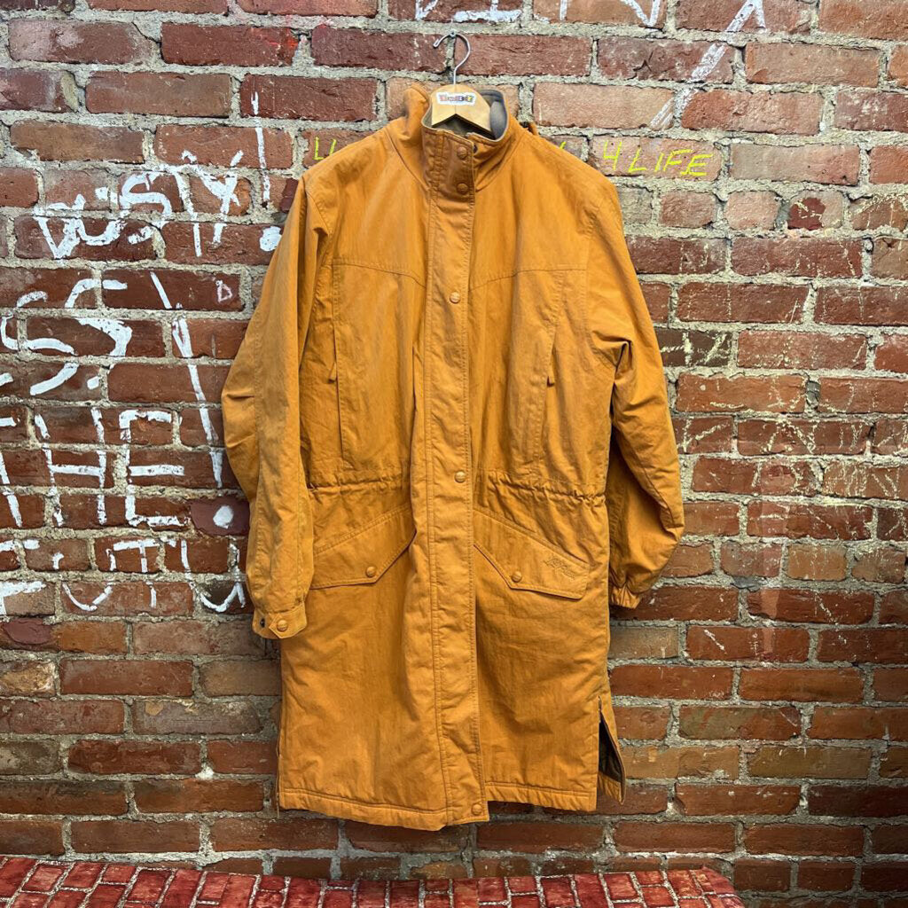 LL Bean Puffer Parka Jacket Orange Size M