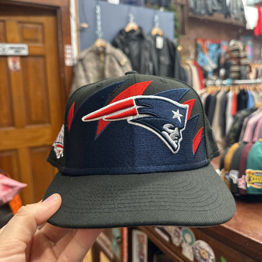 New Era Sharktooth New England Patriots Fitted Black Size 7 1/2