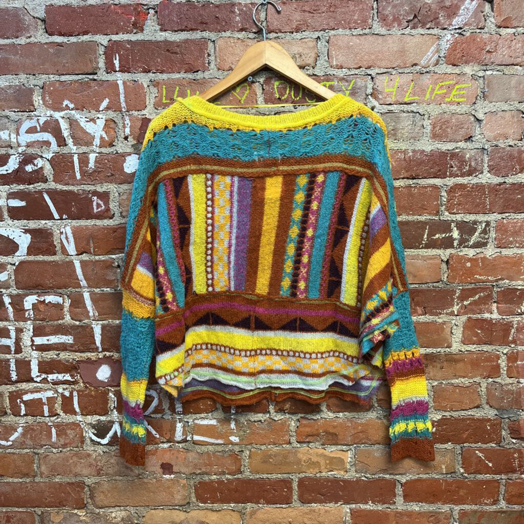 Free People Knit Aztec Pattern Sweater Size Small