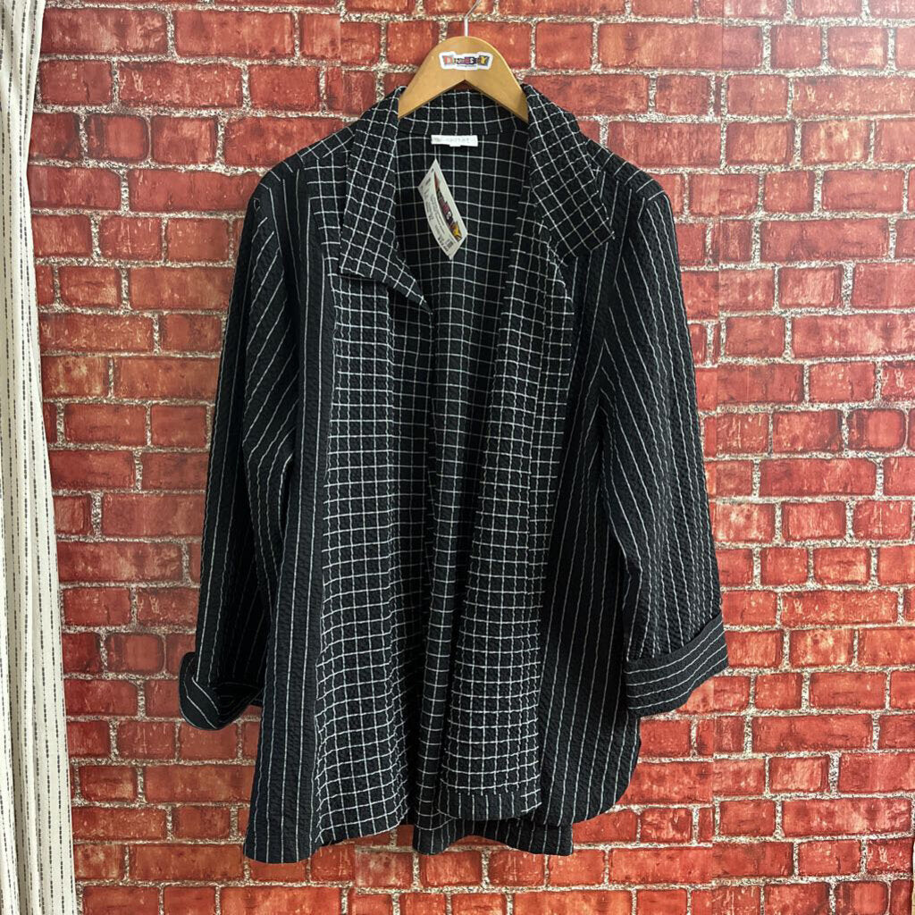 Habitat Plaid Oversized Button Up Black Size XL