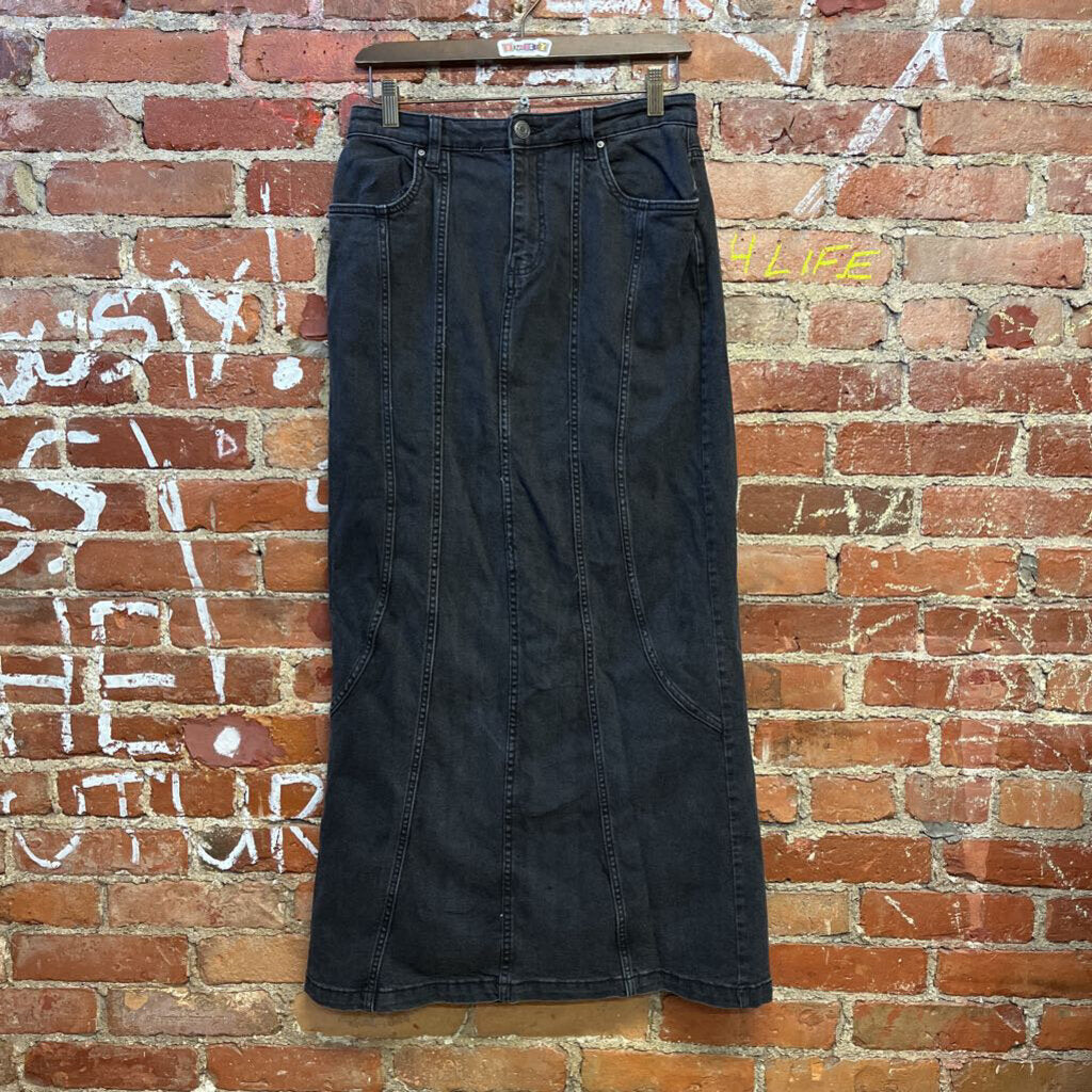 Cotton On Denim Maxi Skirt Black Size 6