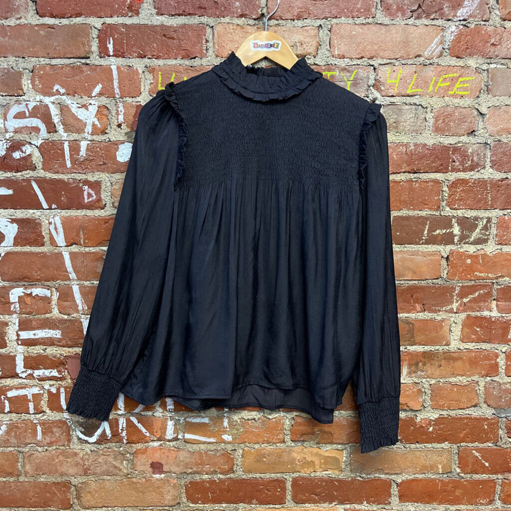 Frnch Long Sleeve Top Black Size Small