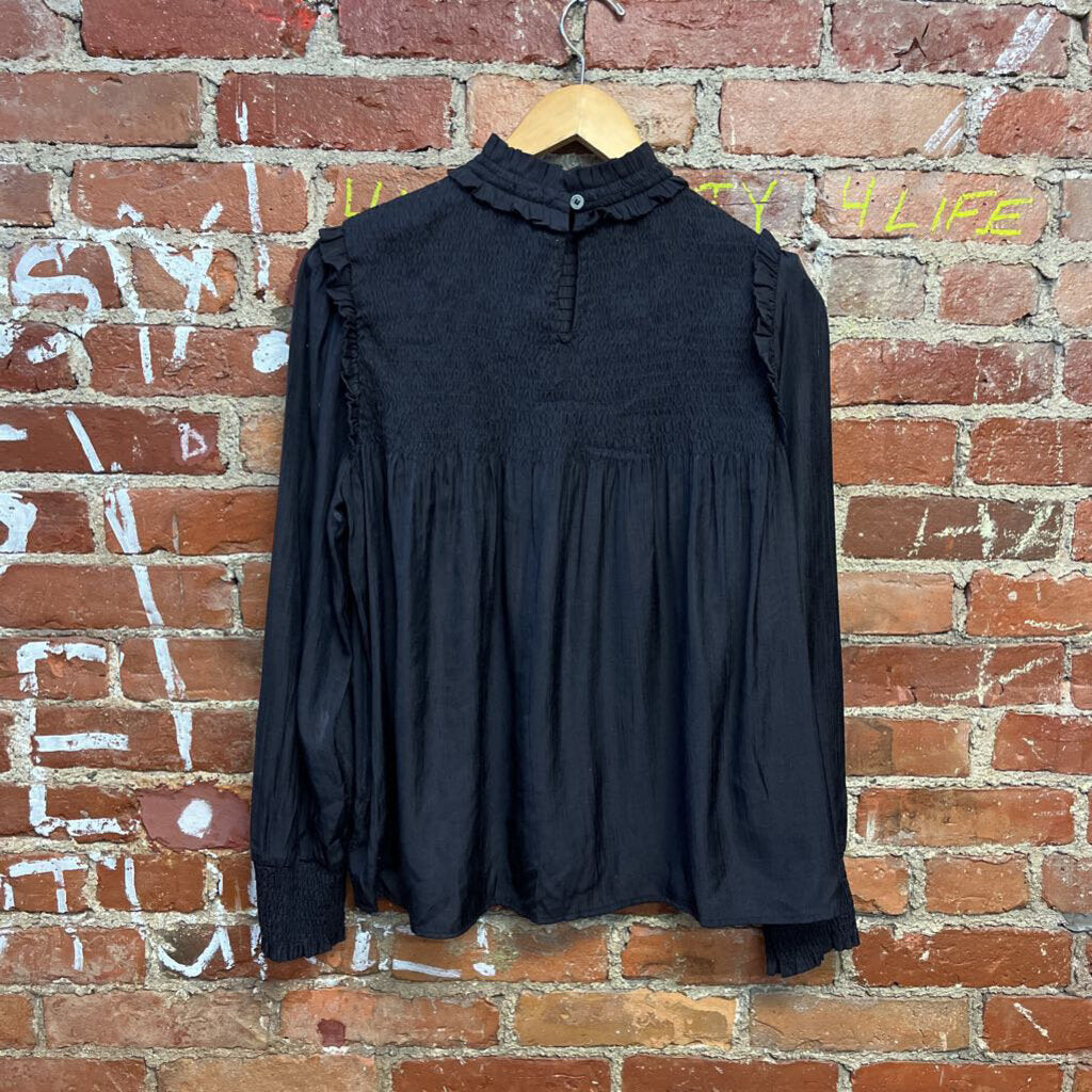 Frnch Long Sleeve Top Black Size Small