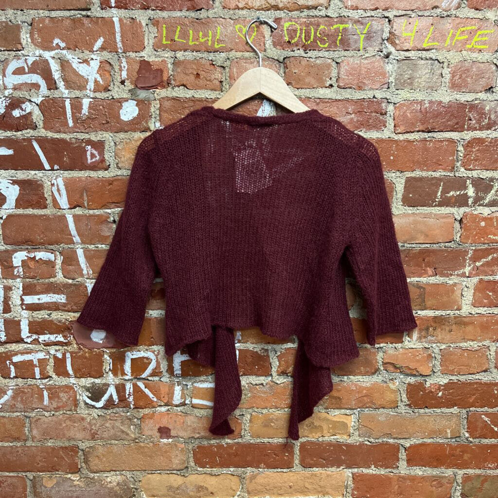 Wooden Ships Mohair Blend Cardigan Maroon S/M