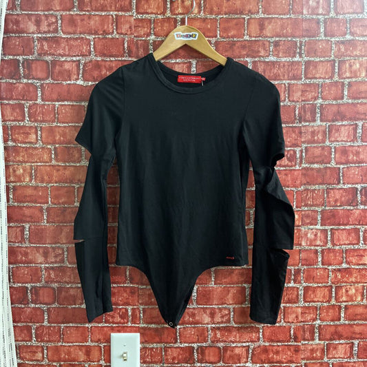 Philanthropy Cutout Sleeve Long Sleeve Top Size S