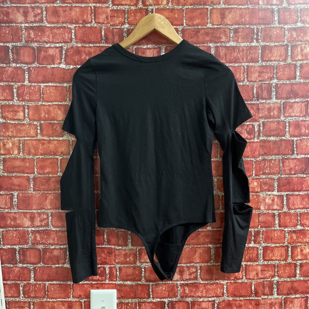 Philanthropy Cutout Sleeve Long Sleeve Top Size S