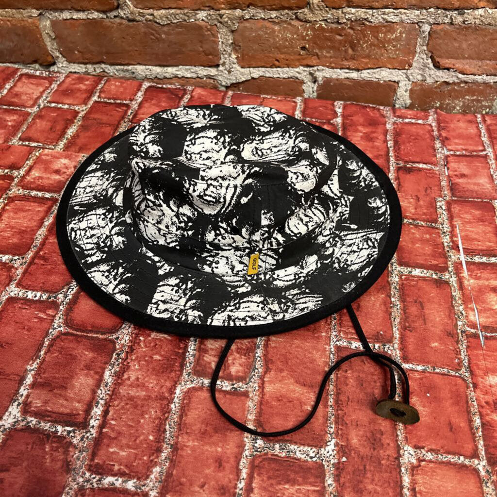 Golf Brand Abstract Pattern Bucket Hat Black Size S/M