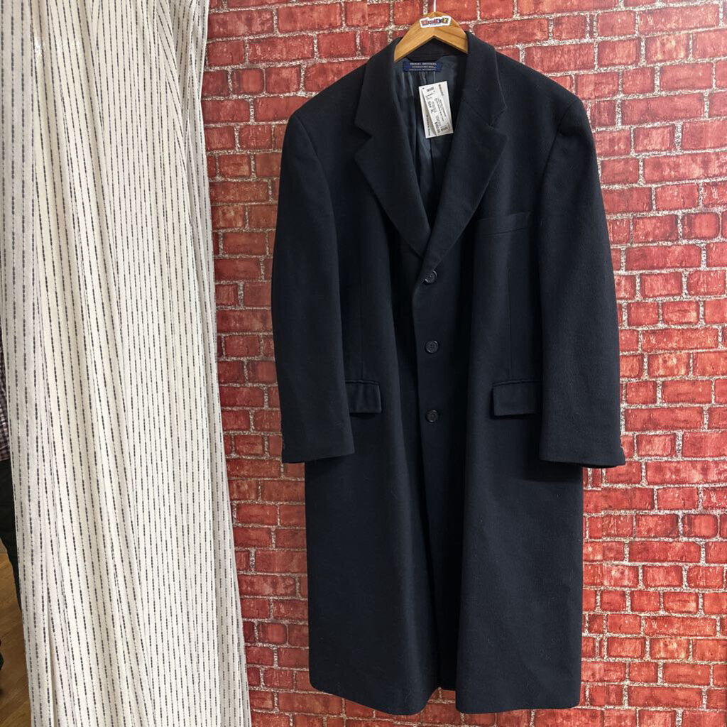 Brooks Brothers Wool Trench Coat Blue Size XL