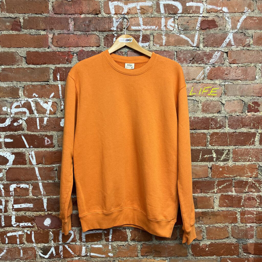 Bodega Solid Orange Crewneck Size Medium