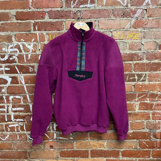 Forresters Vintage Fleece Jacket Purple Size Small