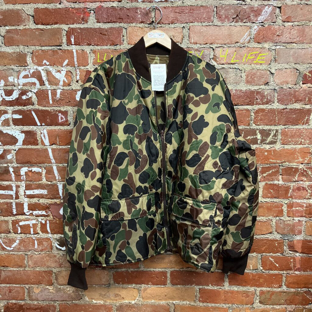 Unbranded Reversible Camo Bomber Jacket Green Size Large