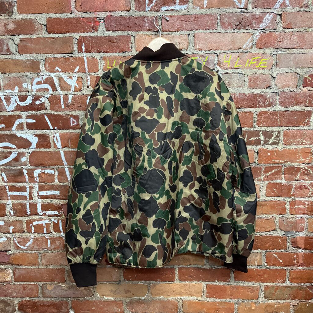 Unbranded Reversible Camo Bomber Jacket Green Size Large