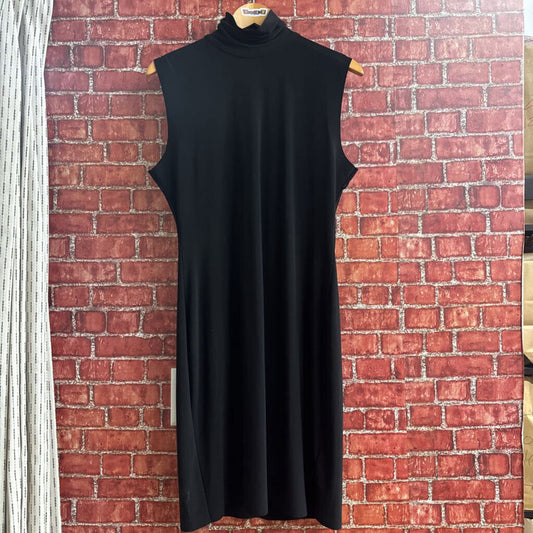 Norma Kamali Turtle neck Midi dress black Size L/40