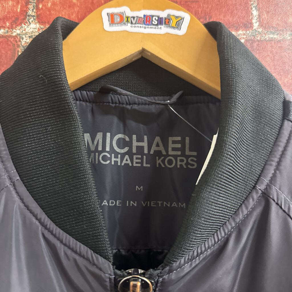 Michael Kors Bomber Jacket Grey Size Medium