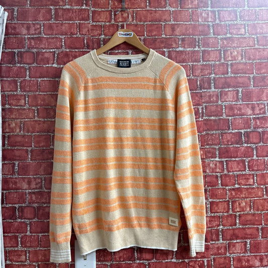 Scotch & Soda Striped Sweater Peach Size M