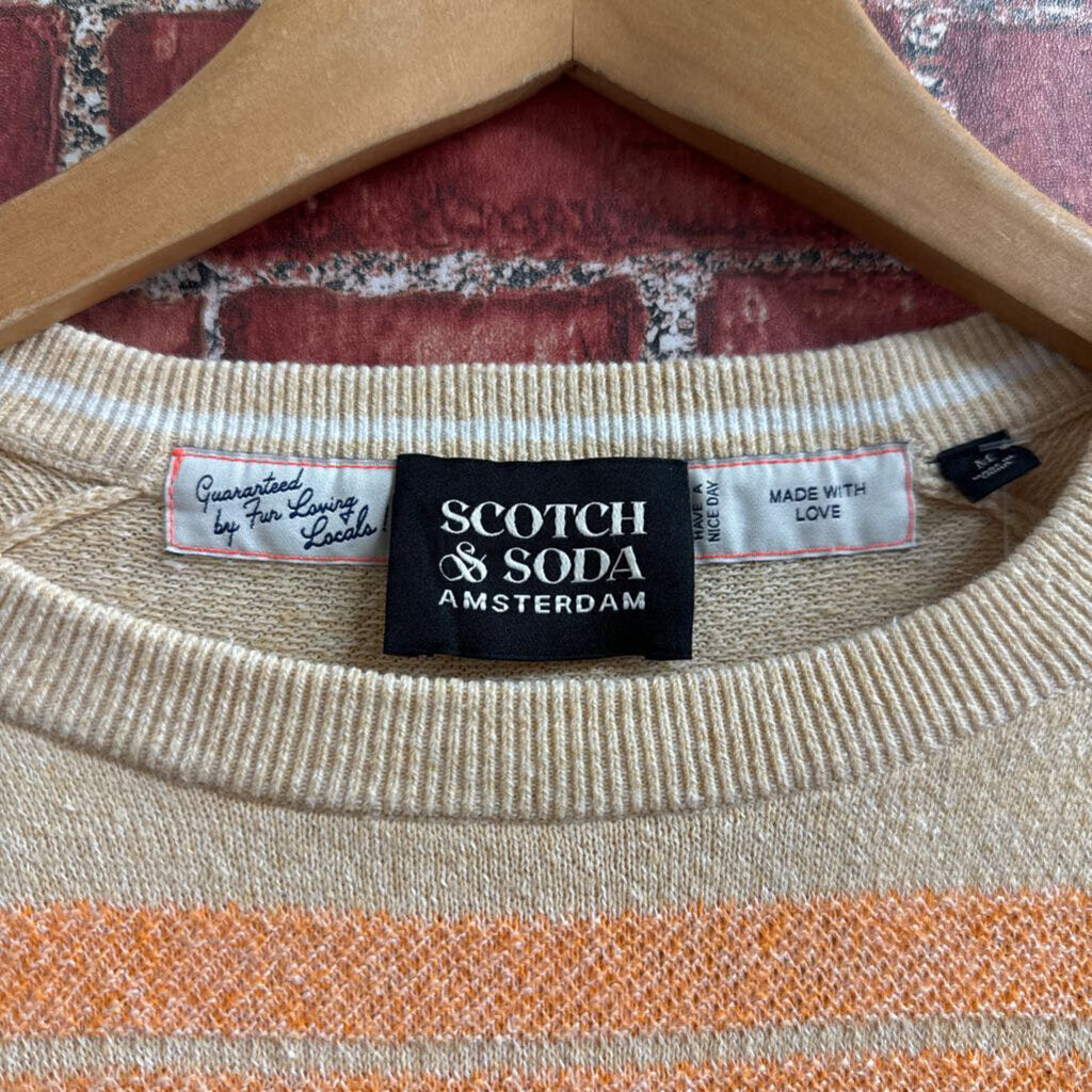 Scotch & Soda Striped Sweater Peach Size M