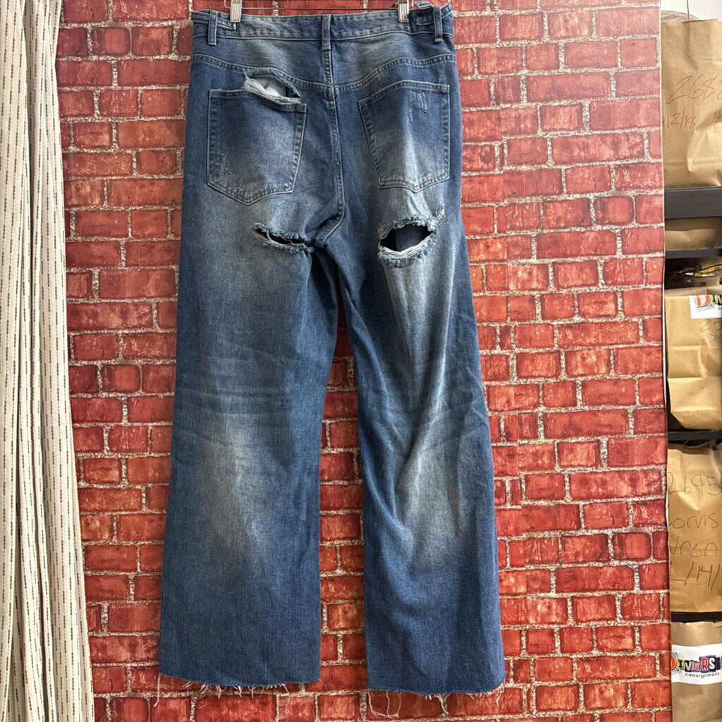 Inflation Distressed Jeans Blue Size 32