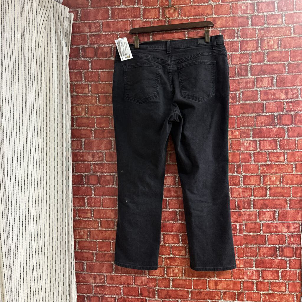 Locally made Bleach design Jeans Black Size 14