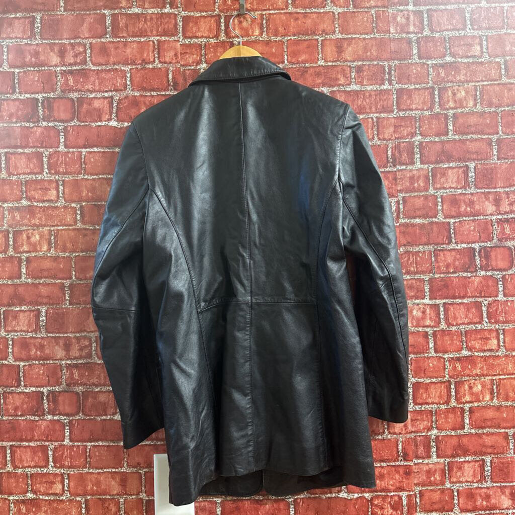 Sportables Leather Blazer Black Size M