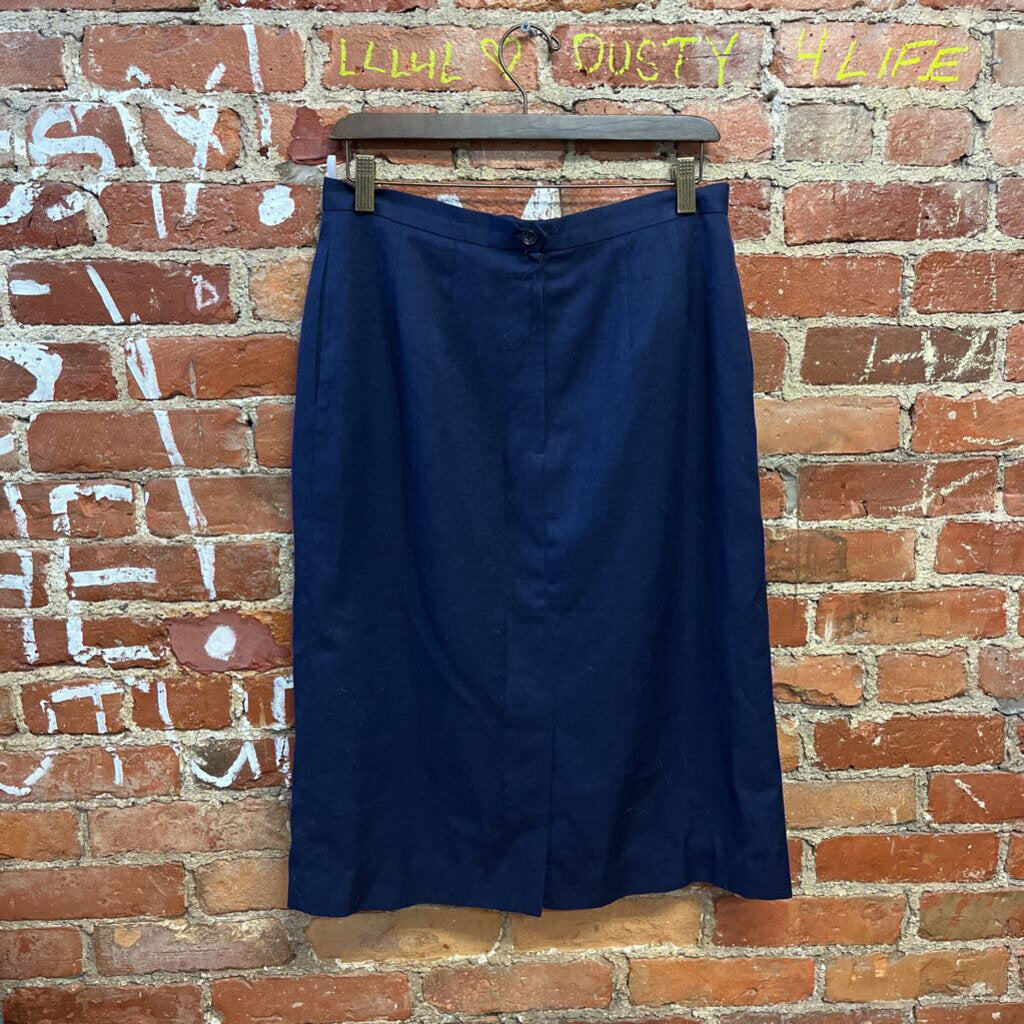 The 469 Collection Midi Skirt Blue Size 14