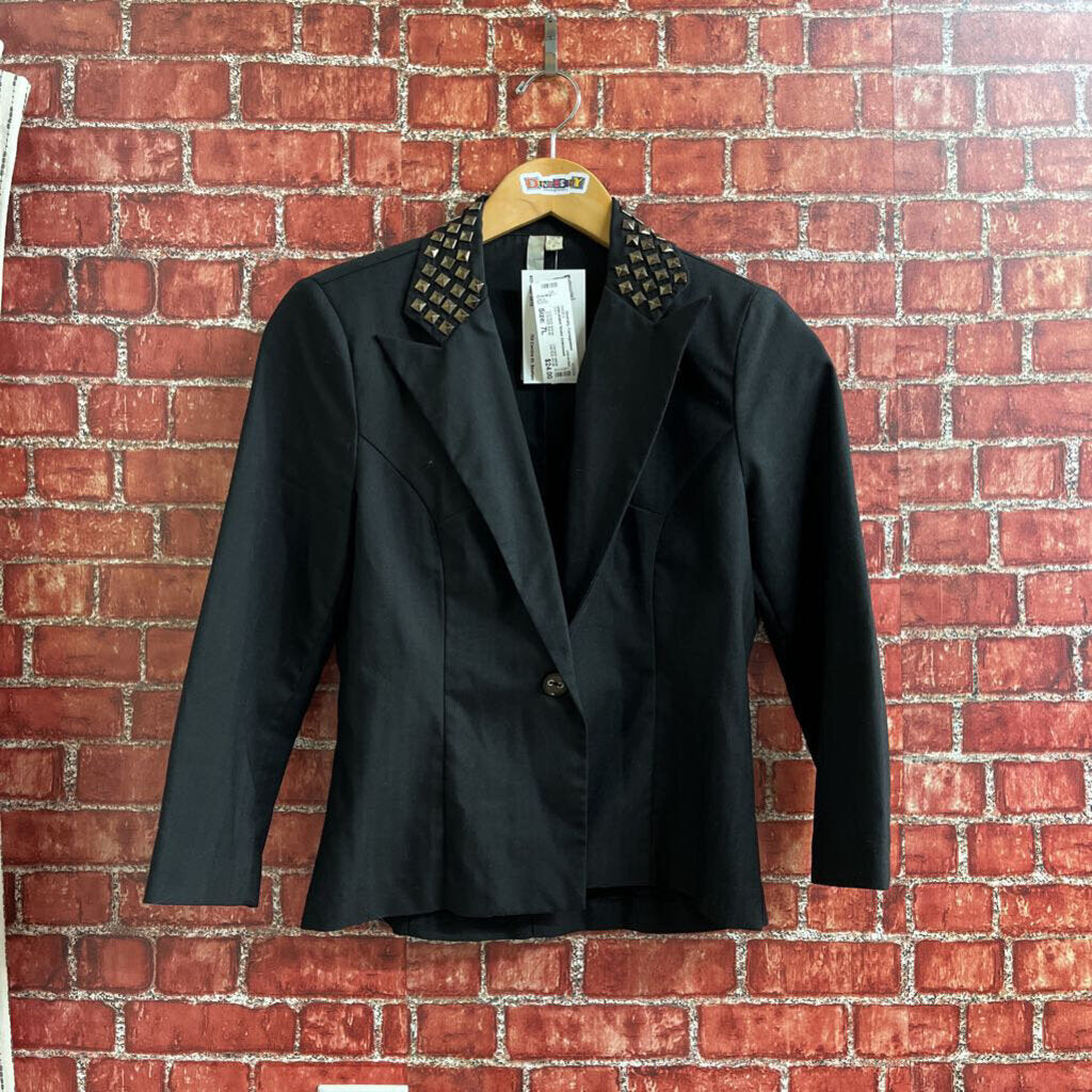 Reformed Studded Blazer Black Size M