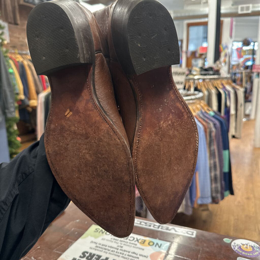 Justins Pointed Toe Cowboy Boots Brown Size 11M