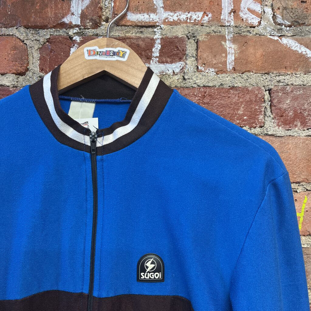 Sugoi Vintage Cycling Jacket Blue Size M