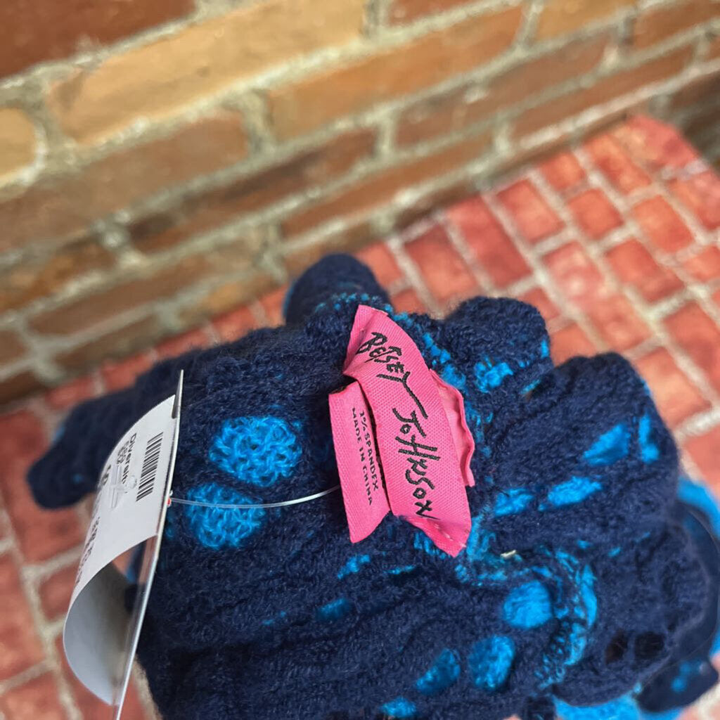 Betsey Johnson Crochet Infinity Scarf Blue