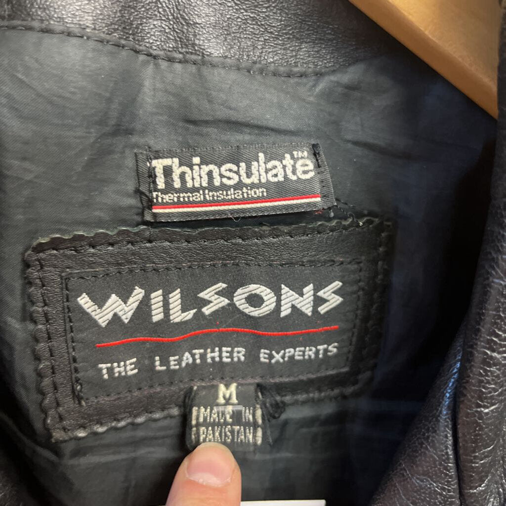 Wilson Leather Motorcycle Jacket Black Size M