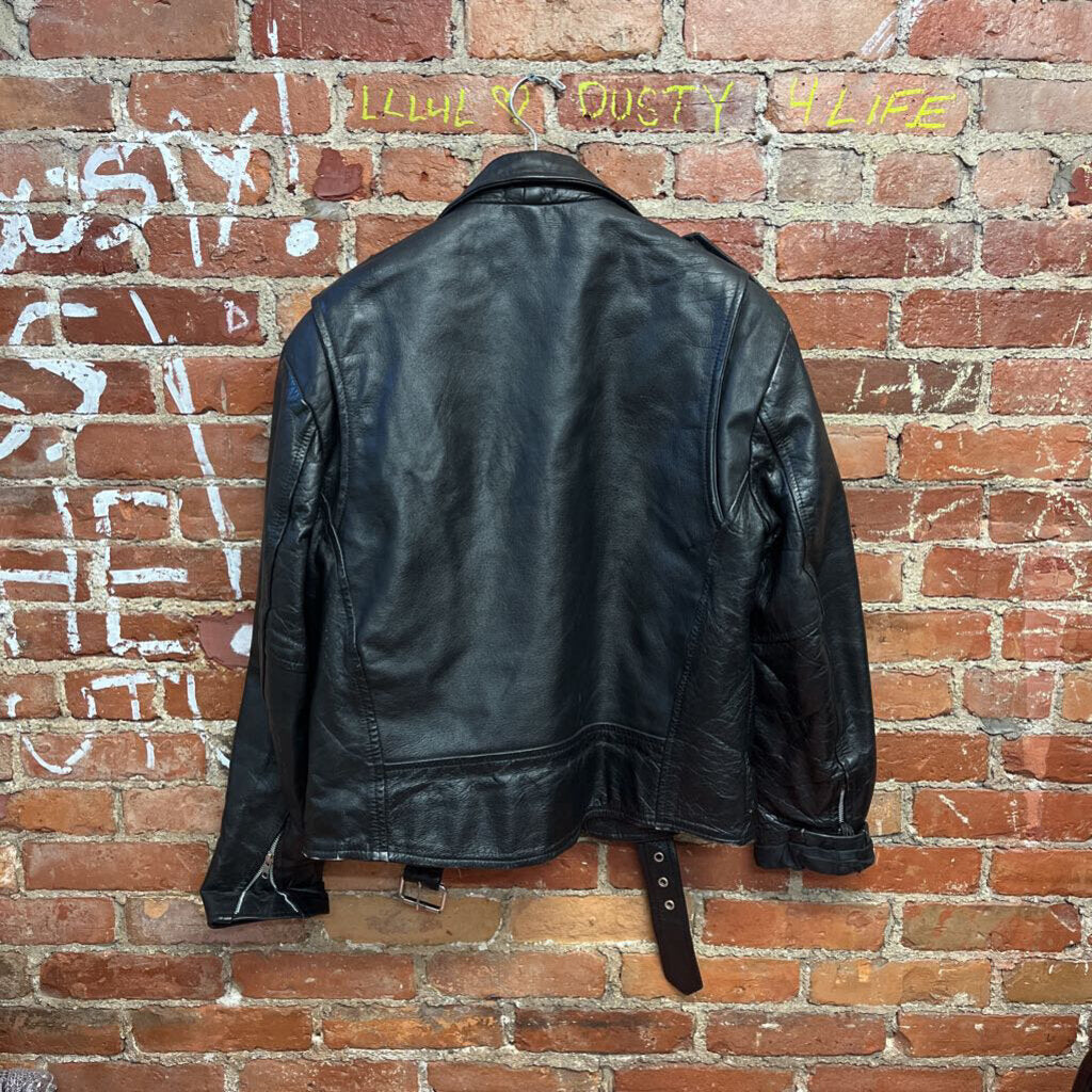 Wilson Leather Motorcycle Jacket Black Size M