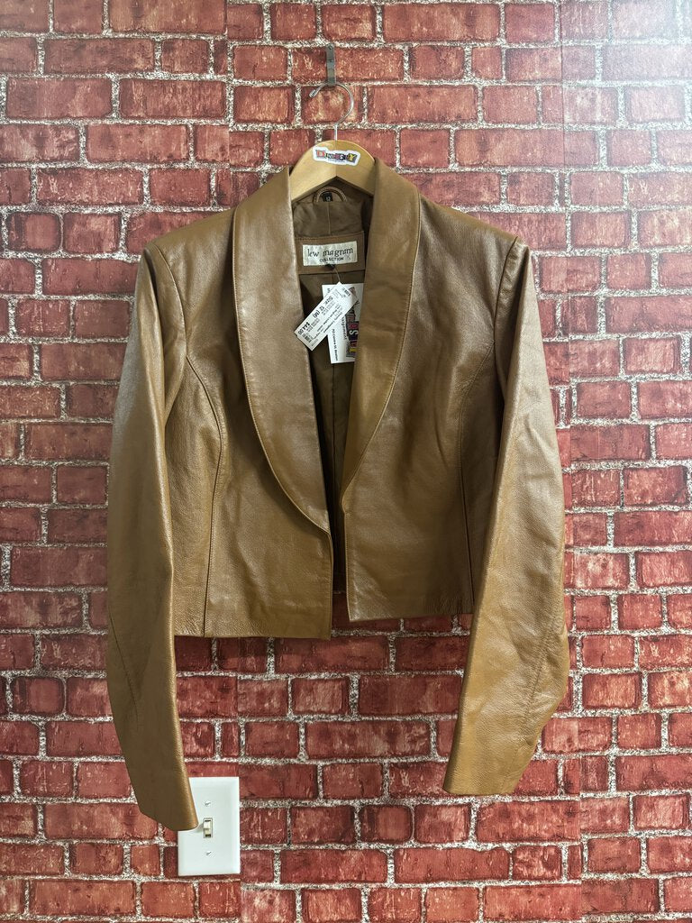 Lew Magram Leather Jacket Brown Size 12