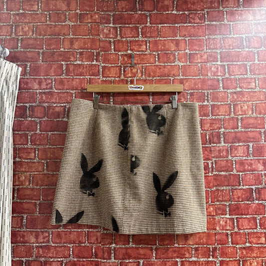 handmade Painted Playboy Skirt Brown Size XXL