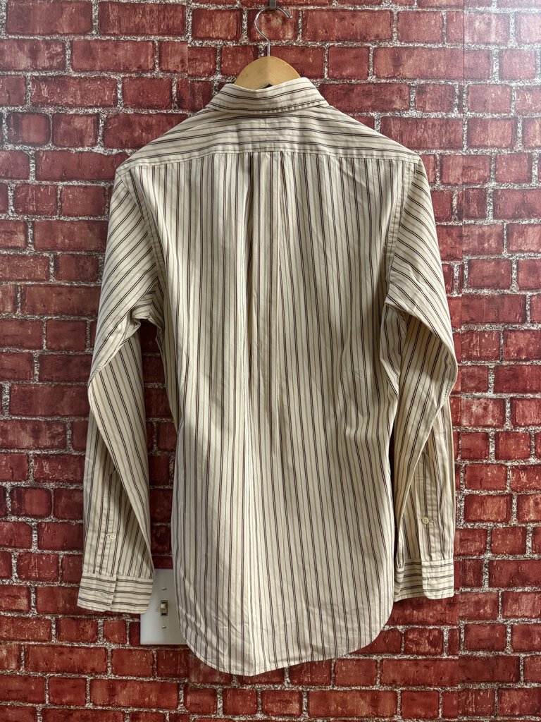 Ralph Lauren Striped Button Down Tan brown Size S