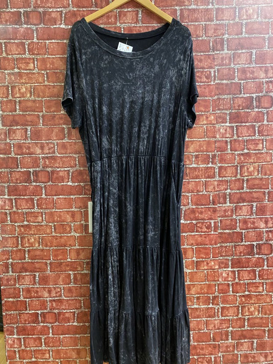 Torrid Super Soft Tiered Tee Shirt Dress black Size 2XL