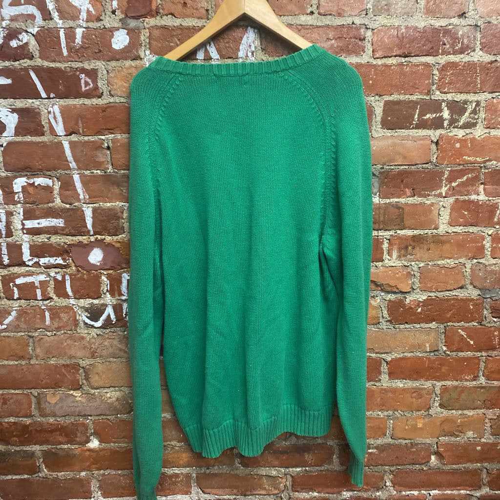 Lands End Green Knit Sweater XL