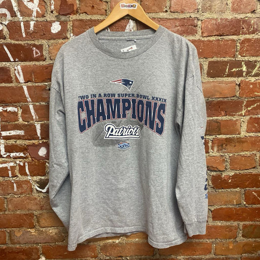 Patriots Super Bowl XXXIX LS Blue XL